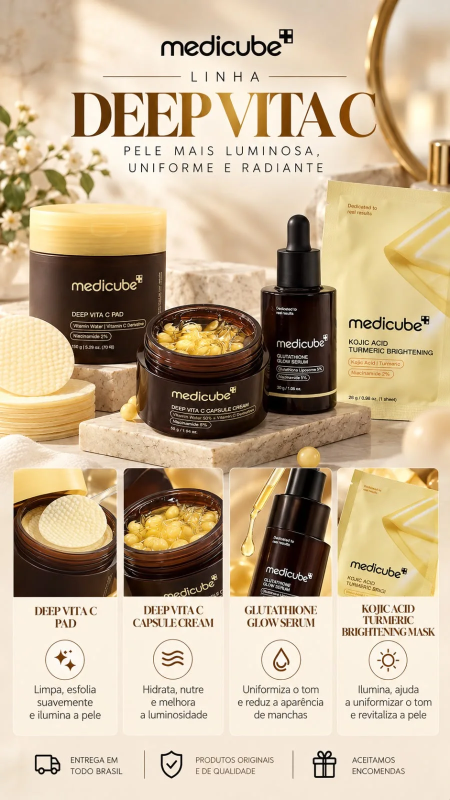 Medicube Deep Vita C: pele mais luminosa, uniforme e radiante